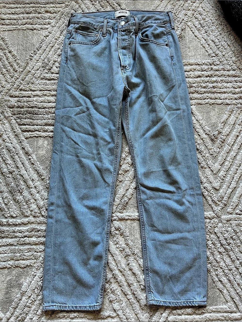 AGOLDE Parker Straight Leg Jeans in Blue Waist 25